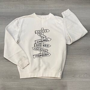 White Graphic Sweatshirt